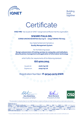 Certificazione IMQ Siware Italia