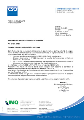 Certificazione IQ Net Siware Italia